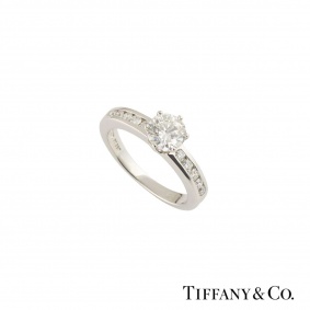 Tiffany & Co. The Tiffany Setting with Diamond Band Ring 0.76ct G/VS1